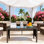 Outdoor Patio Furniture 1 Coffee Table With Clear Tempered Glass For Patio Brunch & Backyard Chat Sessions