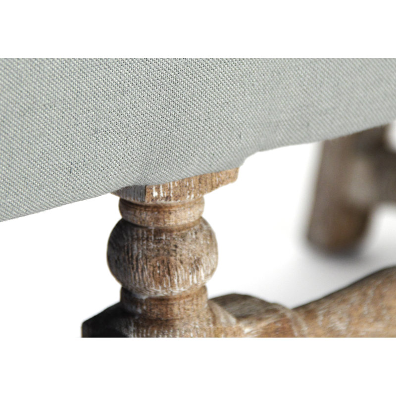 Franck Linen Upholstered Bench, Green