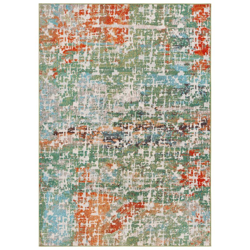 Madison Performance Abstract Rug, Rectangle 5'3" x 7'6"