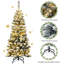 Arbre de Noël 54 po H 150 po avec 150 lumières DEL rouge / blanc et cachemire