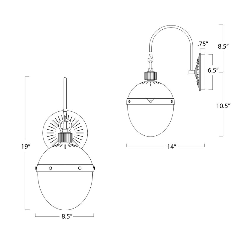 Otis 1 - Light Armed Sconce