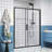 Single Sliding Shower Door Semi-Frameless Shower Glass Panel, 1/4" (6Mm) Clear Tempered Glass, Transparent Safety Film For Glass,Aluminium Alloy,Reversible Installation