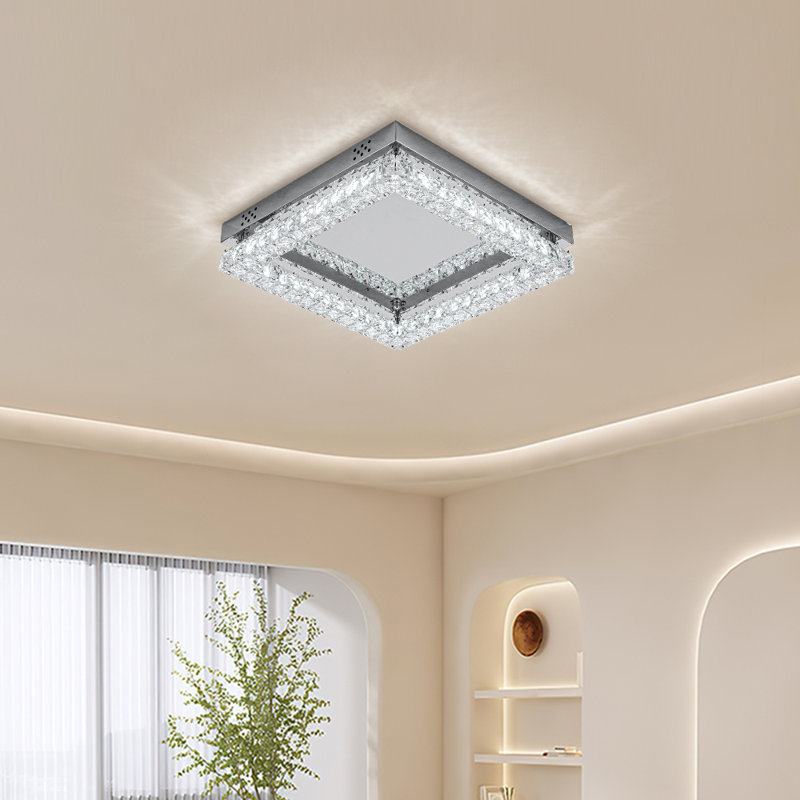Aazim Chrome LED Flush Mount