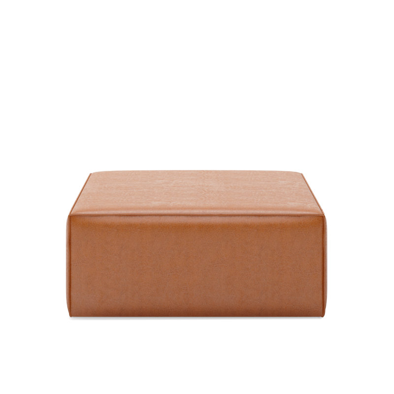 Mix Modular Ottoman, Vegan Appleskin Leather Cognac