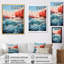 Saphir infini bleu rouge, impression sur toile-636867780-636867781
