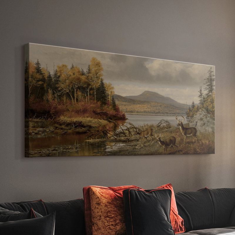 Série paysage - DCCXCII - Toile tendue avec châssis - Prêt à accrocher, H 24 po x l 48 po