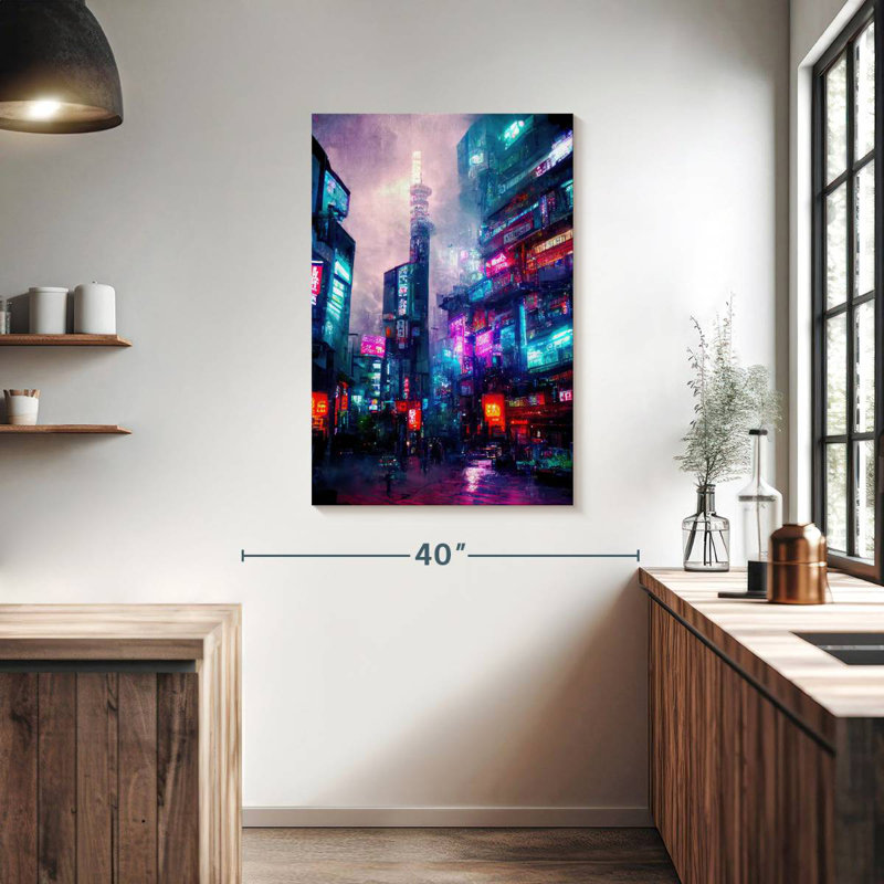 Cyberpunk City Tokyo II, H 39 po x l 26 po