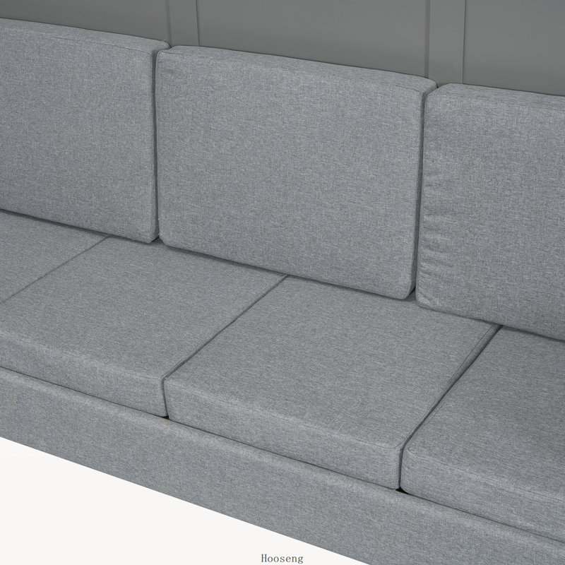 Lit escamotable Queen avec canapé, gris, Gris