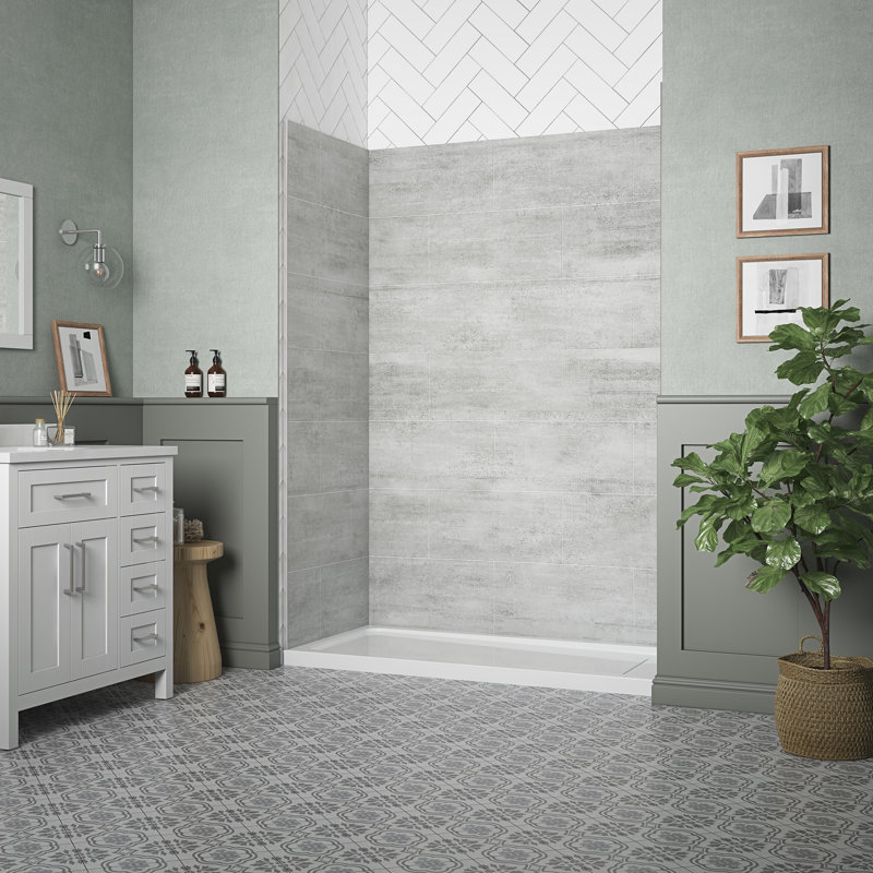 Cabine de douche rectangulaire OVE, Gris