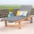 Brighton Reclining Teak Chaise Lounge with Table-29253805