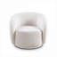 Fauteuil d'appoint pivotant en tonneau blanc à 360 ° de style contemporain contemporain Boucle