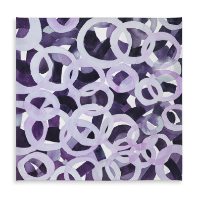 Abstract Purple Circles Tablecloth - Bedroom Pattern Decor
