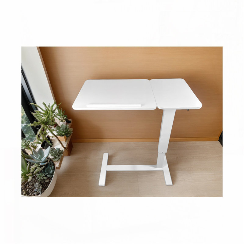 Adjustable Height Writing Desk, White/White