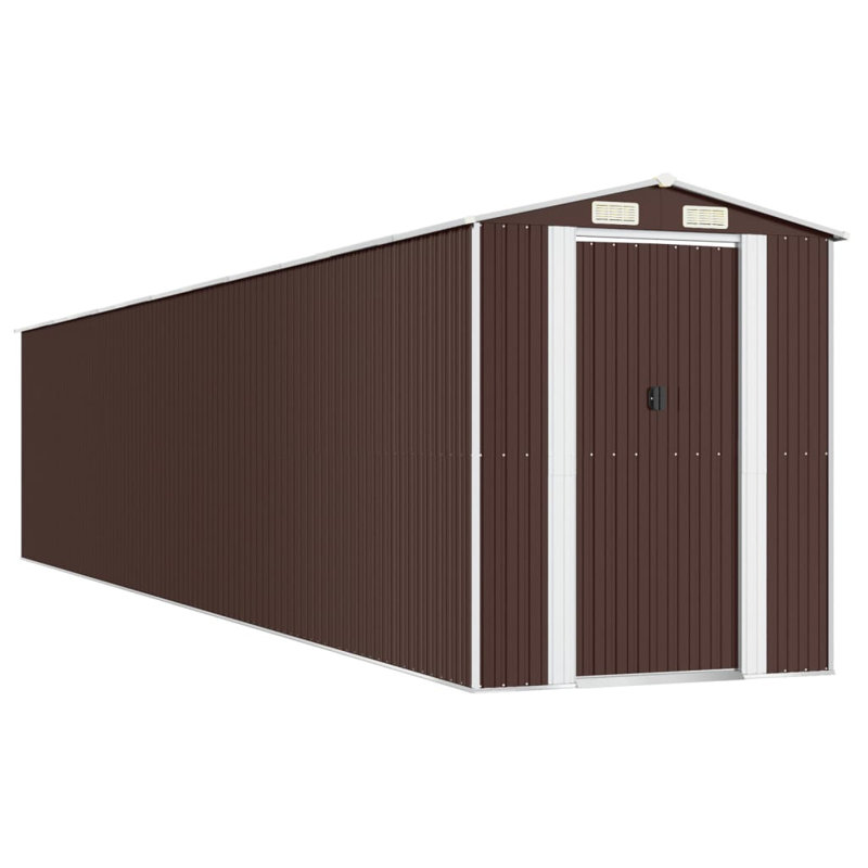 6.3 ft. W x 33.5 ft. D Steel Traditional Storage Shed, Anthracite