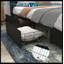 Cadre de grand lit avec 4 tiroirs de rangement Cadre de grand lit avec tête de lit et tablette de rangement, lit de rangement avec DEL et station de charge, pas de bruit, pas de sommier nécessaire, noir-869789943