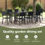 8 - Person Patio Dining Set Rectangular Table