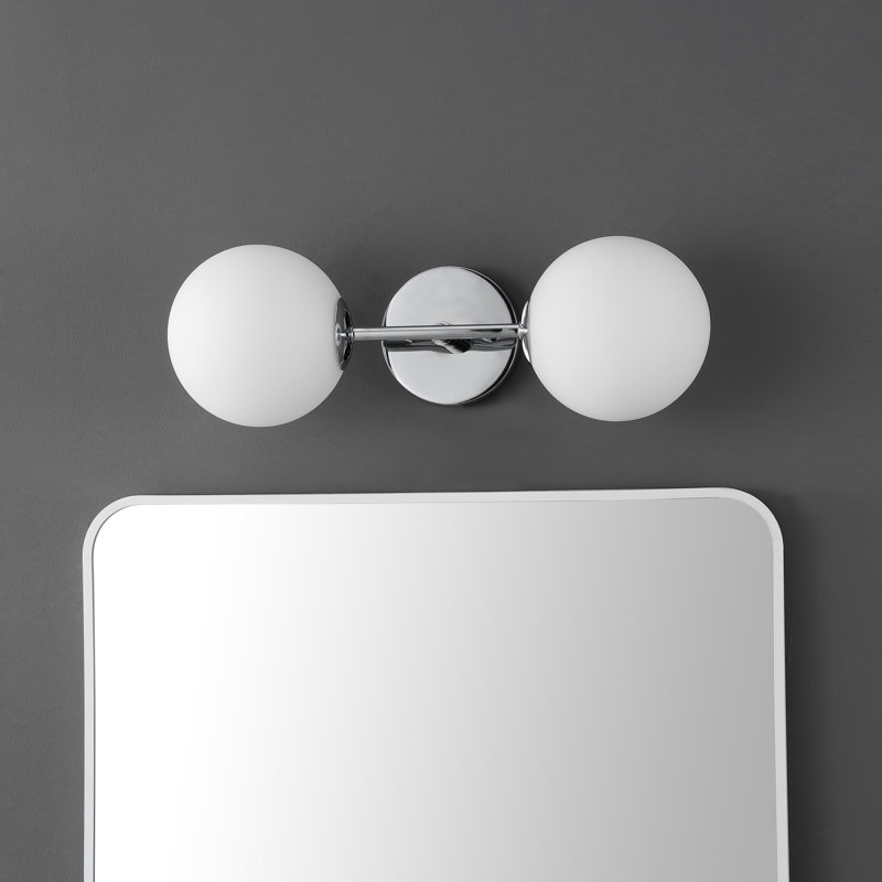 Applique murale à bras en fer 2 lumières Jaina, Argent
