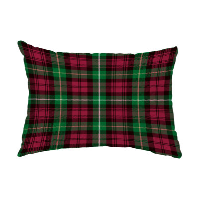 Plaid Outdoor Reversible Throw Pillow