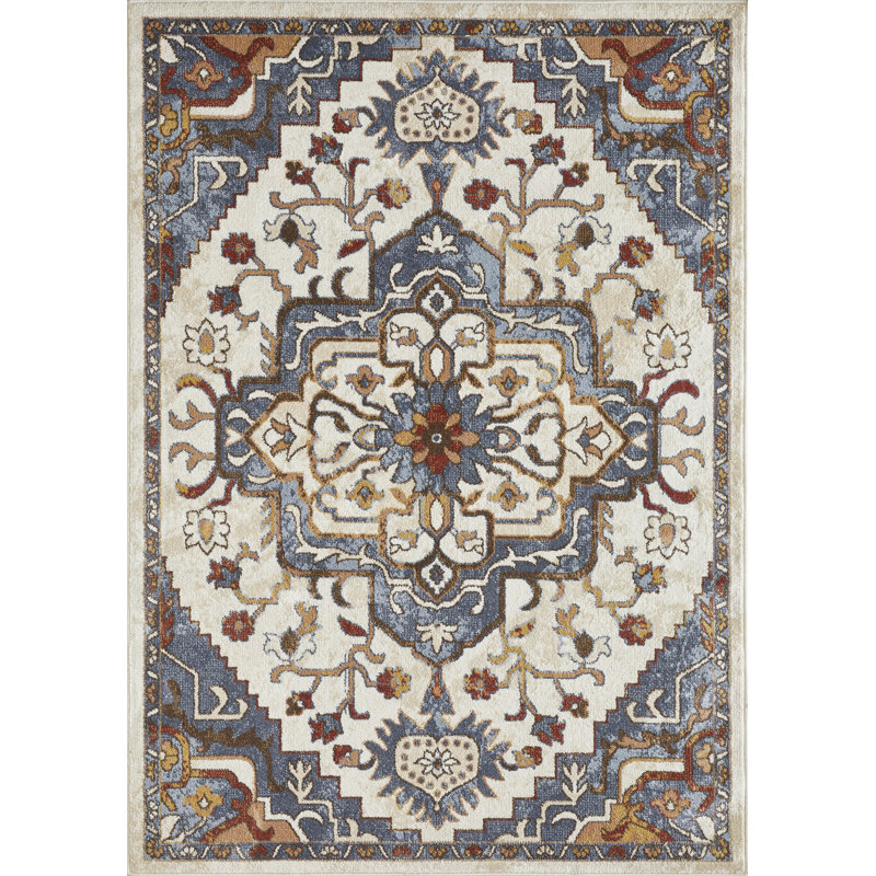 Tapis d'intérieur en polypropylène tissé à la main Raaya, Rectangle 5 pi 3 po x 7 pi 3 po