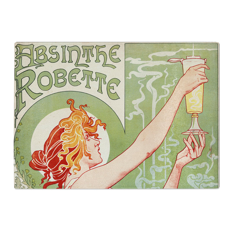 Absinthe by Henri Privat-Livemont Chopping Board, 0.4cm H x 29cm W x 39cm L
