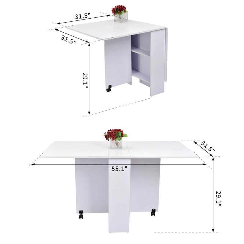 Baltasar Folding Dining Table Kitchen Desk Multifunctional Expandable