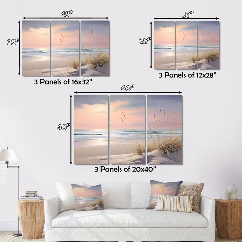 Ensemble de salon Beach Art Serenity, H 40 po x l 60 po x P 1 po