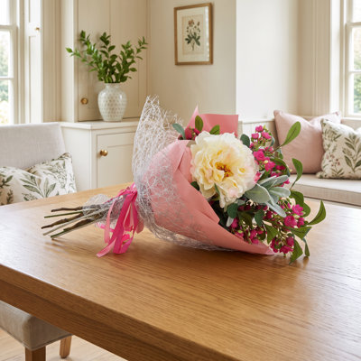 Bouquet de pivoines et oreilles d'agneau