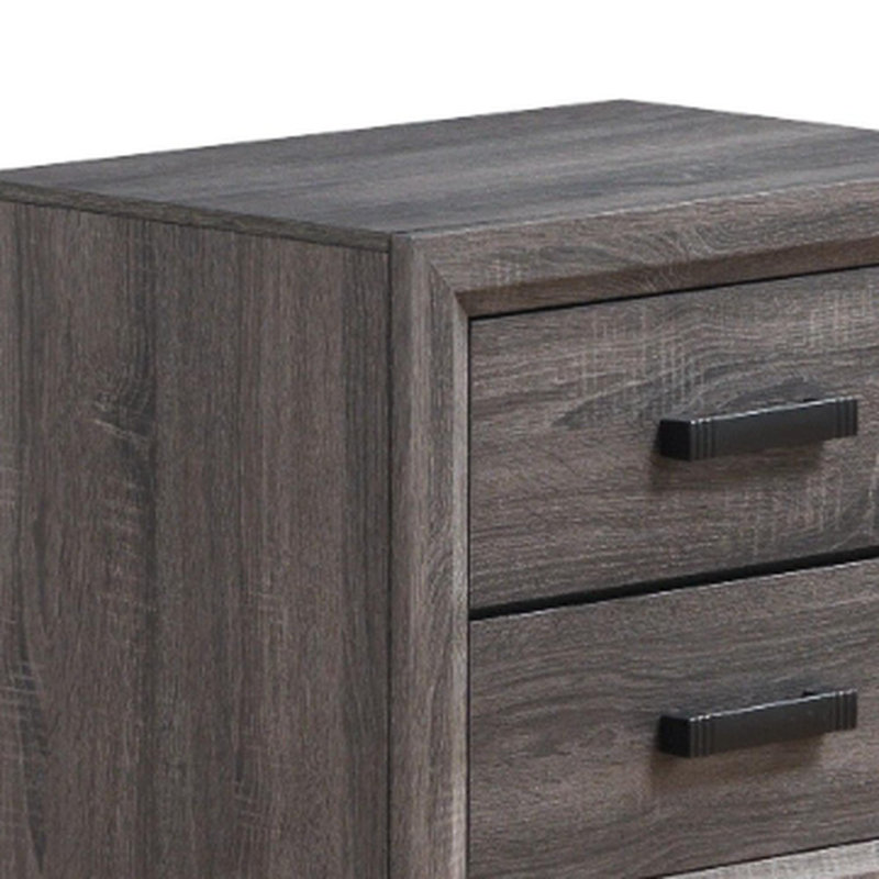 Table de chevet gris MIRAGE, Noir/gris