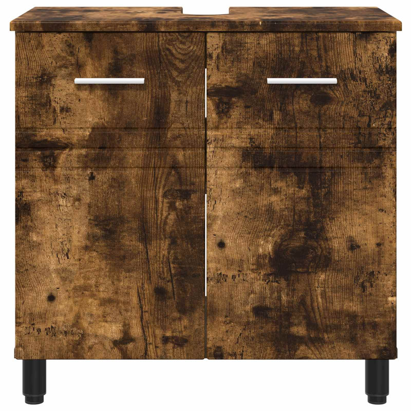 60cm Bathroom Vanity Base Only, Smoked Oak