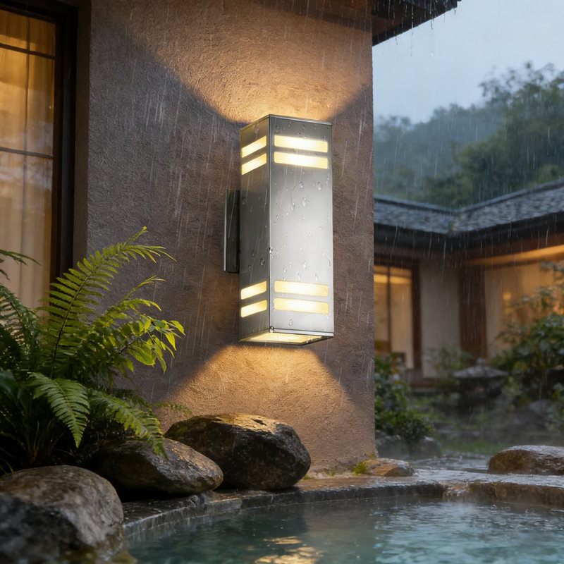 Smart RGB Outdoor Wall Light With Dusk To Dawn Sensor, Voice And App Control, Dimmable Up Down Wall Sconce, Waterproof Exterior Light Fixture, Compatible With Alexa