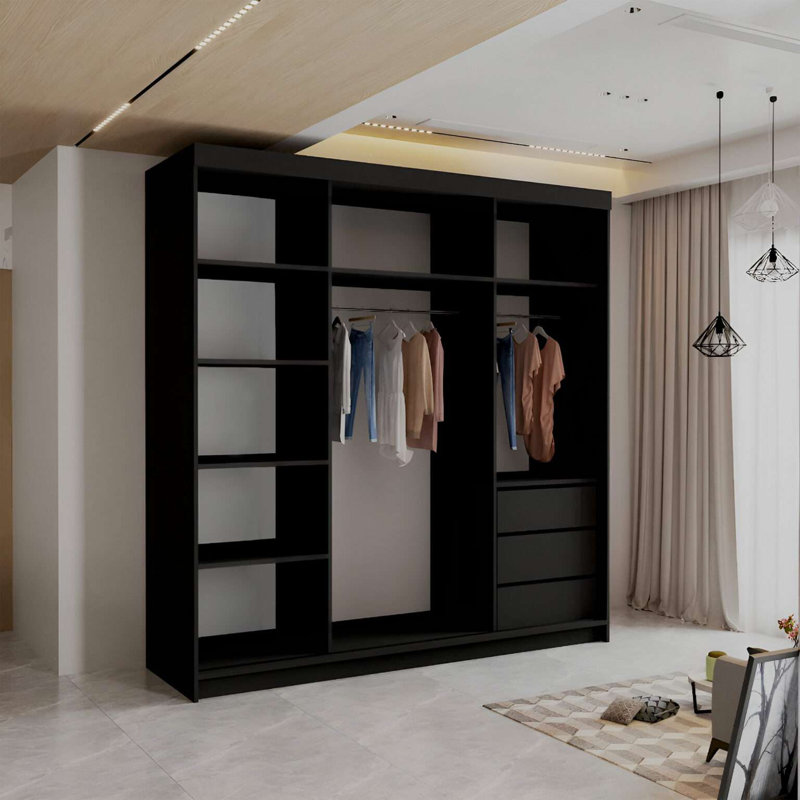 Laminate Wardrobe, Black
