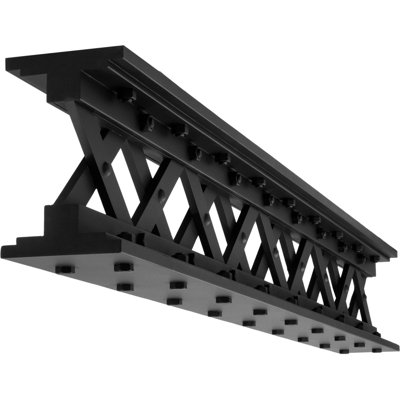 ForgeCraft Industrial Faux Steel Lattice "I" Beam, 4 3/4"W x 7 1/2"H x 120"L, Factory Painted Black