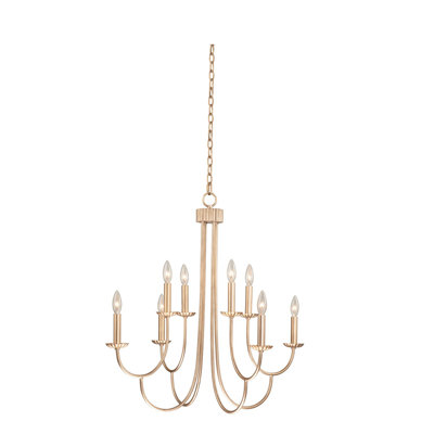 Kiera 8 LT Modern Gold Tiered Chandelier Kalco