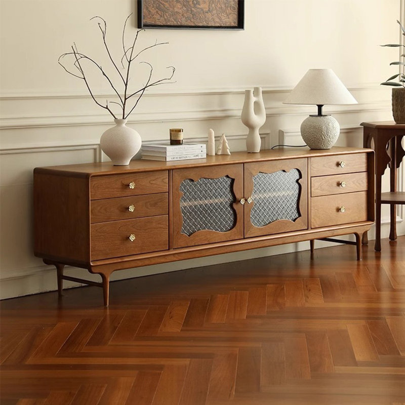 Meuble télé simple de style rétro français, 78.74"