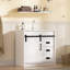 Meuble-lavabo 36 po avec lavabo, meuble-lavabo avec porte de grange coulissante