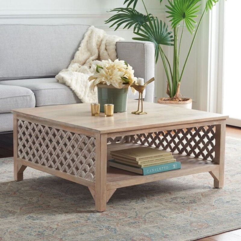 Dasheil Coffee Table, Burnt White, Gray