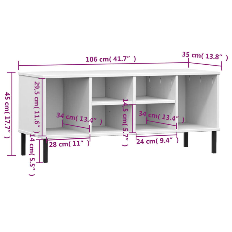 Range-chaussures avec rangement à 6 compartiments, Blanc