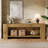 63" Tv Stand For 55/60/65/75-inch Tvs, Farmhouse Extra Long Entertainment Center With Open Storage Shelves
