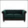 59.44" Chesterfield Velvet Loveseat Sofa,2-Person Rolled Arm Dutch Plush Upholstered Sofa Couch With Tufted Button For Living Room, Bedroom, Small Places