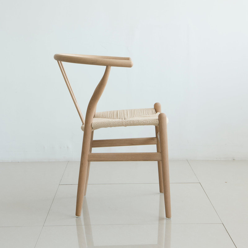 Ensemble de 4 chaises de salle à manger Isabella Mid-Century Kaydynce, Naturel