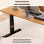 L-Shaped Solid Wood Electric Height-Adjustable Desk with Metal Base-837955039