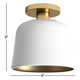 Che Single Light Metal Semi Flush Mount