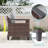 3 Piece Patio Sofa with Ottomans, All-Weather PE Rattan Wicker Sofa-108198338