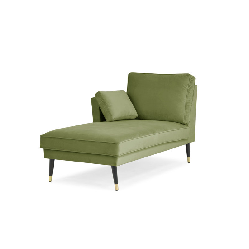 Pickering Upholstered Chaise Lounge, Green