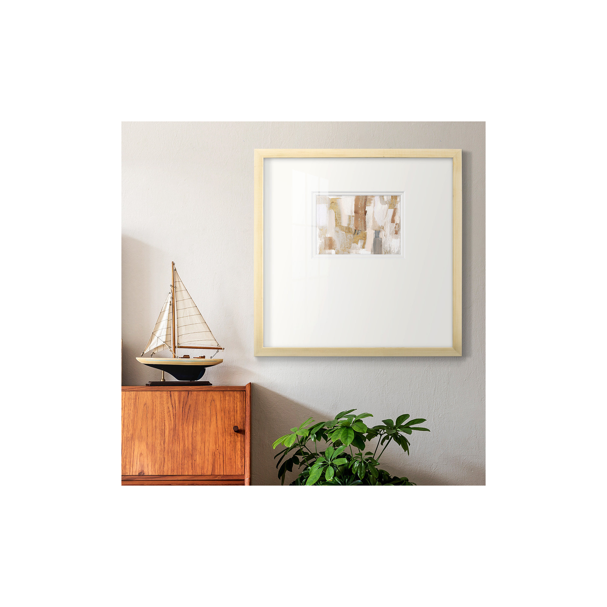 Gold Quartz I, 17" H x 17" W x 1.25" D