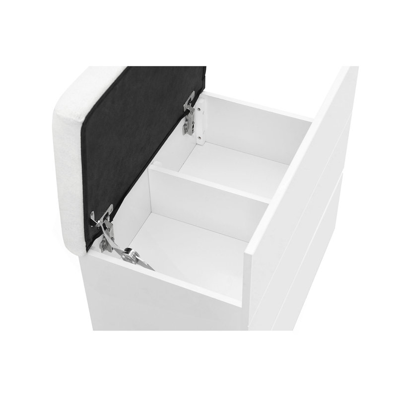 Ensemble de coiffeuse avec tabouret, Blanc