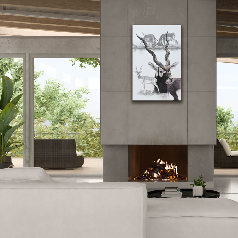 «Black Buck» par Barbara Keith, H 40 po x l 26 po x P 1,5 po