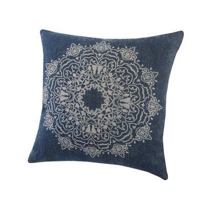 Home Goods Intricate Medallion Square Cotton Throw Pillow Cover