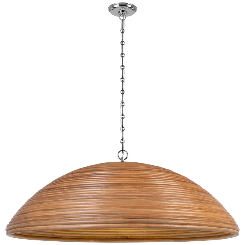 Emerson 1 - Light Pendant by Suzanne Kasler, 16" H x 42.25" W x 42.25" D, Natural, Polished Nickel