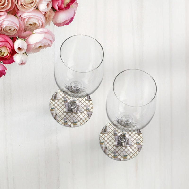 Sous-verres ronds en cuir Regal, Luxe